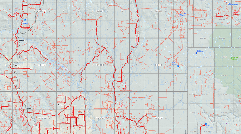 NE BC / NW Alberta Oilfield Wall Map (1:350K) - 71"W x 90"H