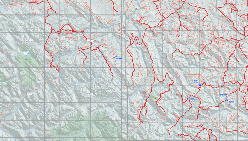 NE BC / NW Alberta Oilfield Wall Map (1:350K) - 71"W x 90"H