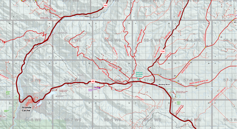 Grande Prairie South Oilfield Wall Map (1:150K) - 36"W x 40"H
